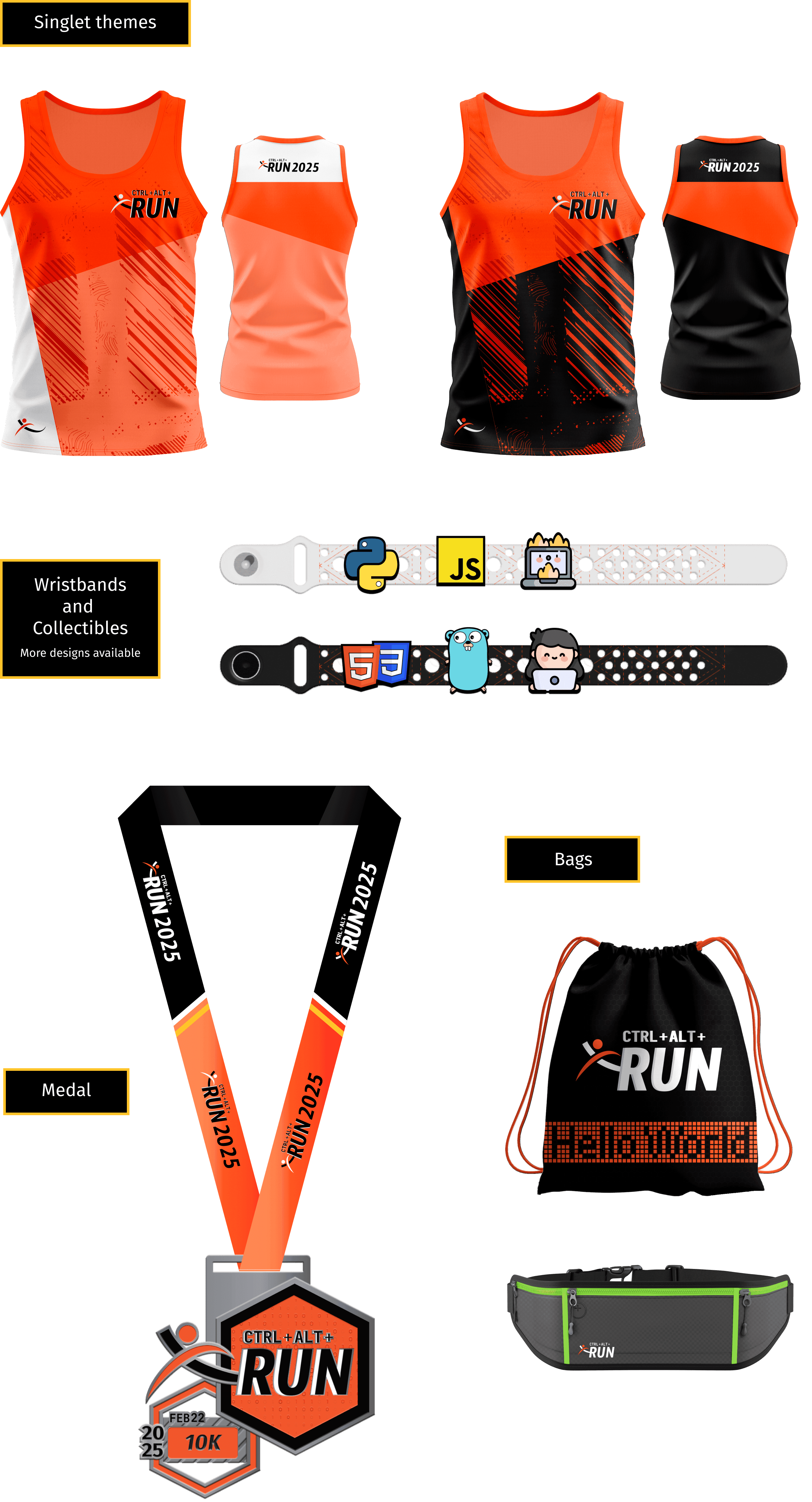 Race kit item mockups