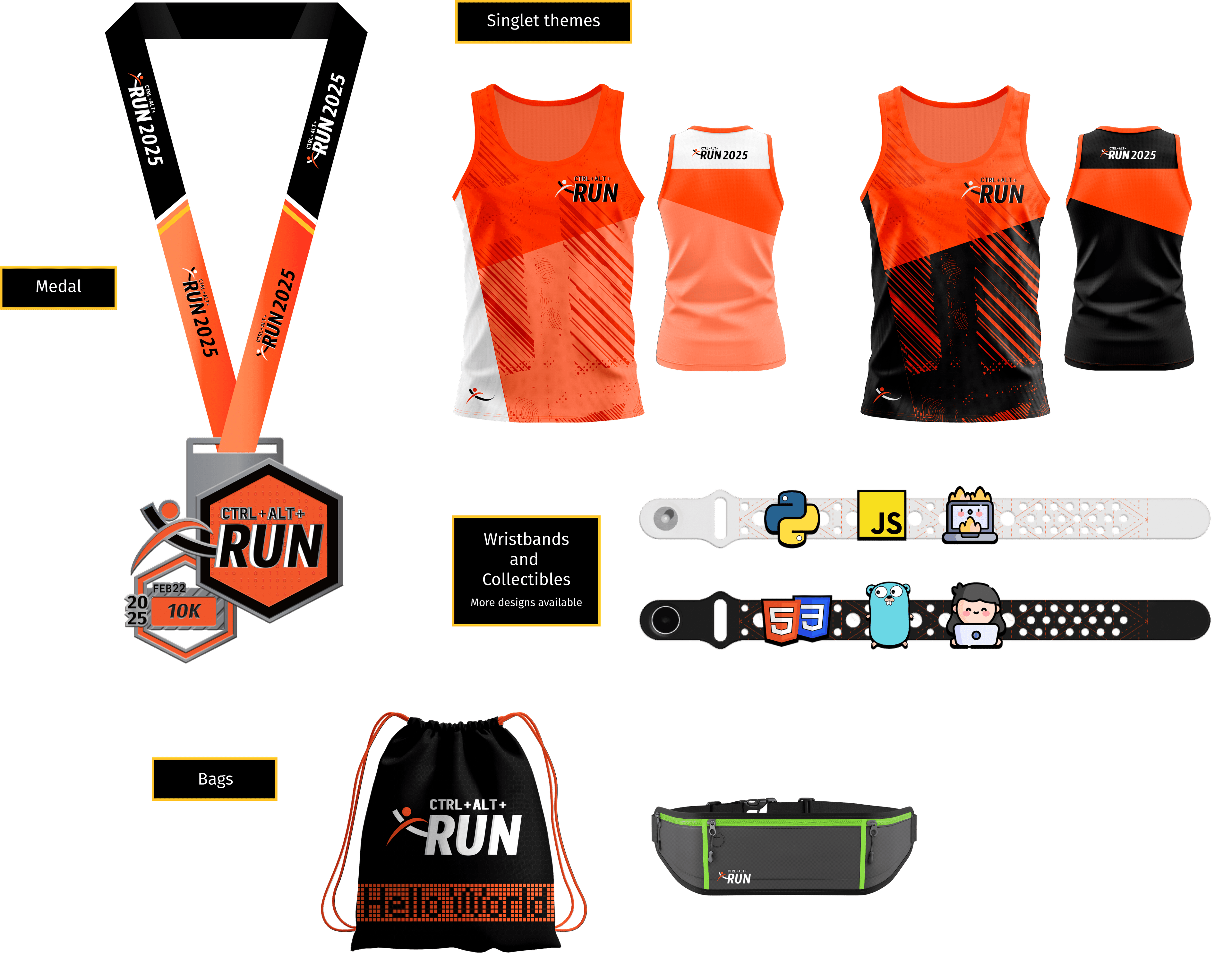 Race kit item mockups